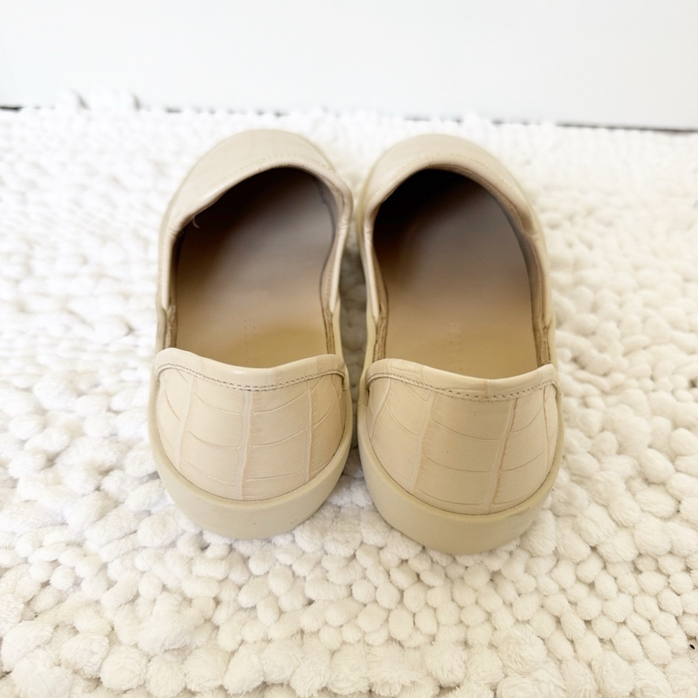 FREDA SALVADOR Eddy D’Orsay slip on shoes size 6.5 cream croc-embossed leather - Picture 4 of 7